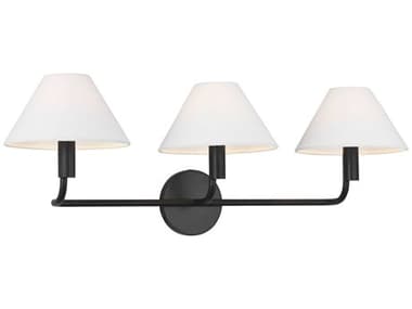 Visual Comfort Studio Colfax 3-Light Aged Iron Black Vanity Light VCSSLW1023AI