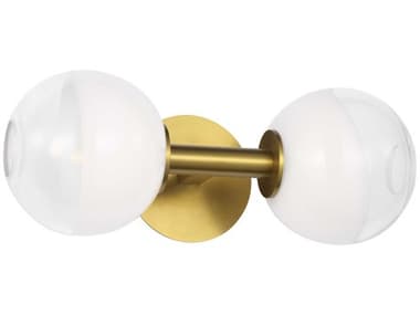 Visual Comfort Studio Torian 2-Light Burnished Brass Vanity Light VCSSLW1032BBS