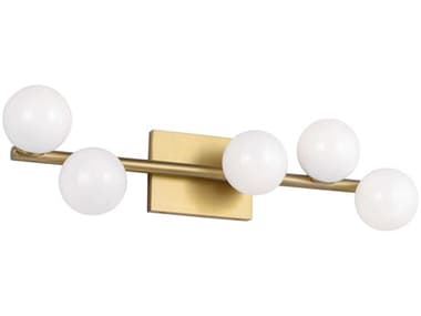 Visual Comfort Studio Altair 5-Light Burnished Brass Vanity Light VCSSLW1055BBS