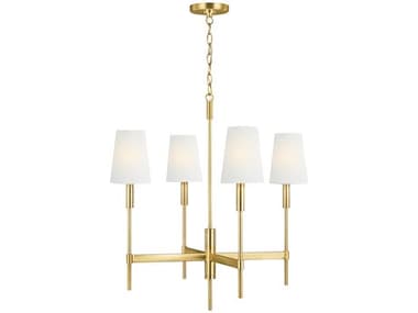 Visual Comfort Studio Beckham Classic 26" Wide 4-Light Burnished Brass Chandelier VCSTC1034BBS