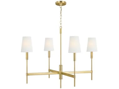 Visual Comfort Studio Beckham Classic 4-Light Burnished Brass Chandelier VCSTC1044BBS