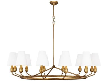 Visual Comfort Studio Ziba 48" Wide 12-Light Antique Gild Gold Chandelier VCSTC11712ADB