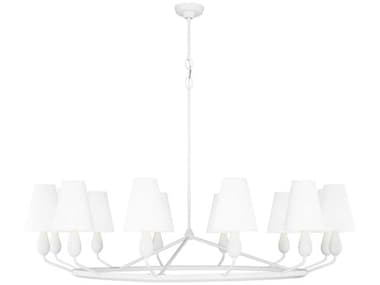 Visual Comfort Studio Ziba 48" Wide 12-Light Matte White Chandelier VCSTC11712MWT