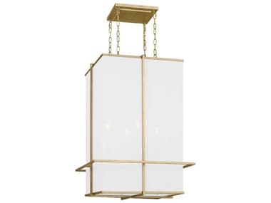 Visual Comfort Studio Dresden 23" 4-Light Coastal Gild Gold Pendant VCSTFC1004CGD