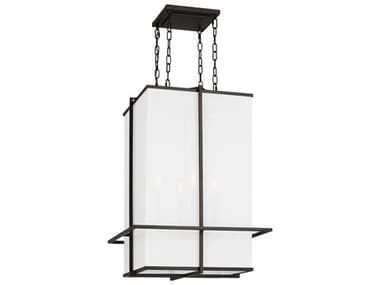 Visual Comfort Studio Dresden 20" 4-Light Aged Iron Black Pendant VCSTFC1014AI