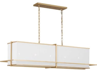 Visual Comfort Studio Dresden 5-Light Coastal Gild Gold Linear Island Pendant VCSTFC1025CGD