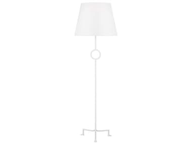 Visual Comfort Studio Montour Matte White Linen Fabric Floor Lamp VCSTFT1031MWT1