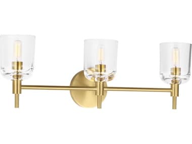 Visual Comfort Studio Hartley 3-Light Burnished Brass Vanity Light VCSTFV1003BBS