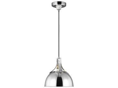 Visual Comfort Studio Logan 12" 1-Light Polished Nickel Dome Mini Pendant VCSTP1051PN