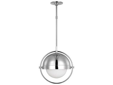 Visual Comfort Studio Bacall 15" 1-Light Polished Nickel Dome Globe Pendant VCSTP1101PN