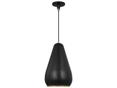 Visual Comfort Studio Clasica 13" 1-Light Aged Iron Black Pendant VCSTP1141AIBBS