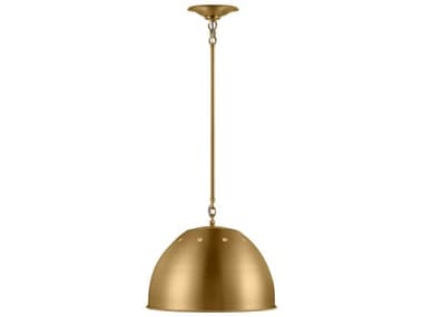 Visual Comfort Studio Robbie 15" 1-Light Burnished Brass Dome Pendant VCSTP1181BBS