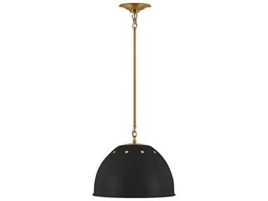 Visual Comfort Studio Robbie 1-Light Midnight Black Dome Pendant VCSTP1181MBKBBS