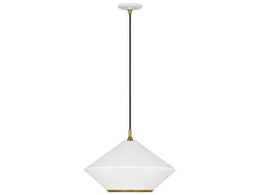 Visual Comfort Studio Stanza 19" 1-Light Matte White Pendant VCSTP1221MWTBBS