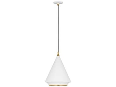 Visual Comfort Studio Stanza 14" 1-Light Matte White Pendant VCSTP1231MWTBBS