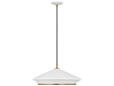 Visual Comfort Studio Stanza 24" 1-Light Matte White Pendant VCSTP1241MWTBBS