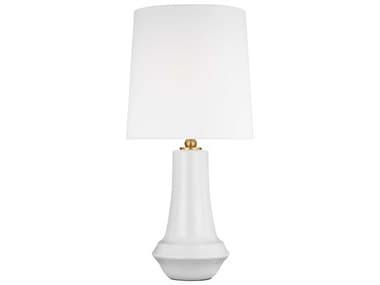 Visual Comfort Studio Jenna New White Linen Fabric Buffet Lamp VCSTT1231NWH1