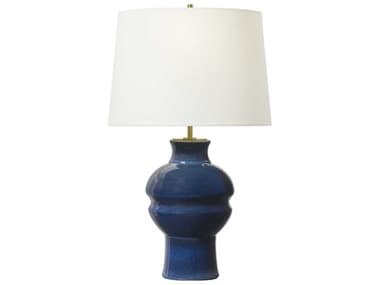 Visual Comfort Studio Nova Mix Blue Brown White Linen Fabric Buffet Lamp VCSTT1271MBB