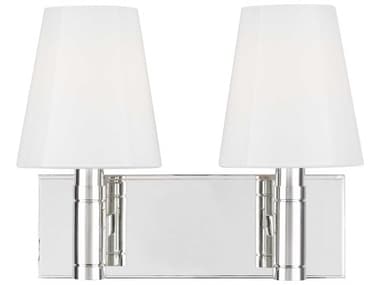 Visual Comfort Studio Beckham Classic 13" Wide 2-Light Polished Nickel Vanity Light VCSTV1022PN