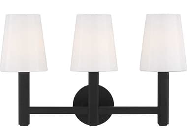 Visual Comfort Studio Logan 3-Light Aged Iron Black Vanity Light VCSTV1133AI