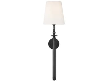 Visual Comfort Studio Capri 28" Tall 1-Light Aged Iron Black Wall Sconce VCSTW1021AI