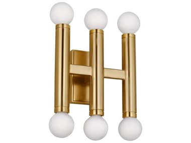 Visual Comfort Studio Beckham Modern 7" Tall 6-Light Burnished Brass Wall Sconce VCSTW1146BBS