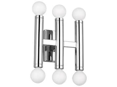 Visual Comfort Studio Beckham Modern 7" Tall 6-Light Polished Nickel Wall Sconce VCSTW1146PN