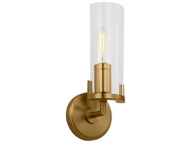 Visual Comfort Studio Mezzo 13" Tall 1-Light Burnished Brass Wall Sconce VCSTW1151BBS