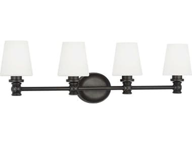 Visual Comfort Studio Xavierre 4-Light Aged Iron Black Vanity Light VCSVS22104AI