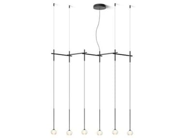 Vibia Algorithm 6-Light Graphite Gray Linear Island Pendant VIB083018