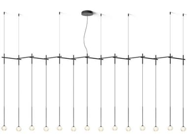 Vibia Algorithm 14-Light Graphite Gray Linear Island Pendant VIB084018