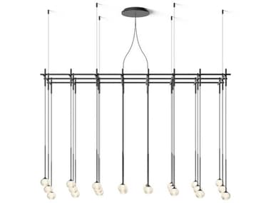 Vibia Algorithm 24-Light Graphite Gray Linear Island Pendant VIB087518