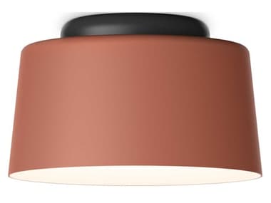 Vibia Tube 11&quot; 1-Light Terra Red Drum Flush Mount VIB610037