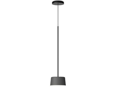 Vibia Tube 8&quot; 1-Light Black Grey Drum Mini Pendant VIB616021