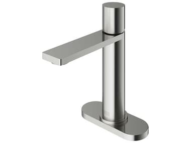 Vigo Halsey Brushed Nickel 1-Handle Bathroom Faucet with Deck Plate VIVG01045BNK1