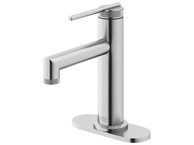 Vigo Sterling Single Handle Bathroom Faucet with Deck Plate VIVG01049K1
