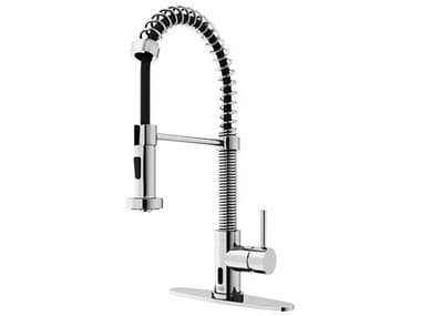Vigo Edison Single Handle Pull-Down Sprayer Kitchen Faucet with Deck Plate and Touchless Sensor VIVG02001SK1