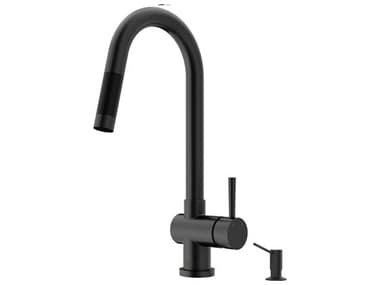 Vigo Gramercy Single Handle Pull-Down Spout Kitchen Faucet with Soap Dispenser VIVG02008K5