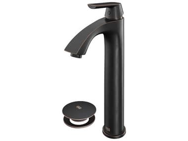 Vigo Linus Antique Rubbed Bronze 1-Handle Vessel Bathroom Faucet with Pop-Up Drain VIVG03013ARB2