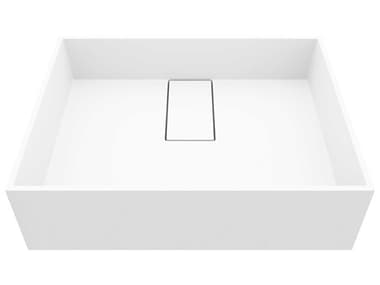 Vigo Bryant Modern White Matte Stone Rectangular Vessel Bathroom Sink VIVG04024