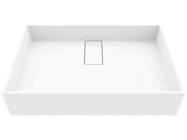 Vigo Bryant Modern White Matte Stone Rectangular Vessel Bathroom Sink VIVG04027