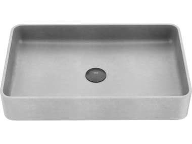 Vigo Basilica Gothic Gray Concreto Stone Rectangular Vessel Bathroom Sink VIVG04065