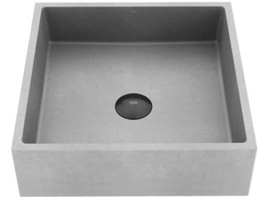 Vigo Alhambra Gothic Gray Concreto Stone Square Vessel Bathroom Sink VIVG04068