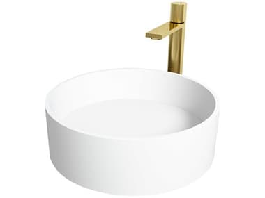 Vigo Montauk Round Vessel Bathroom Sink with Gotham Faucet and Drain VIVGT2032