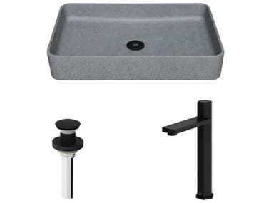 Vigo Nova Rectangular Bathroom Sink with Vessel Faucet VIVGT2081