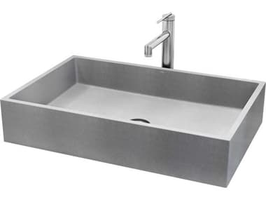 Vigo Orvieto Rectangular Bathroom Vessel Sink with Sterling Faucet and Pop-Up Drain VIVGT2093