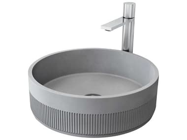 Vigo Cypress Round Fluted Bathroom Vessel Sink with Gotham Faucet and Pop-Up Drain VIVGT2096