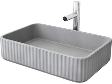 Vigo Windsor Rectangular Fluted Bathroom Vessel Sink with Ashford Faucet and Pop-Up Drain VIVGT2098