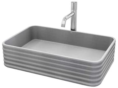 Vigo Cadman Fluted Rectangular Bathroom Vessel Sink with Apollo Faucet and Pop-Up Drain VIVGT2101