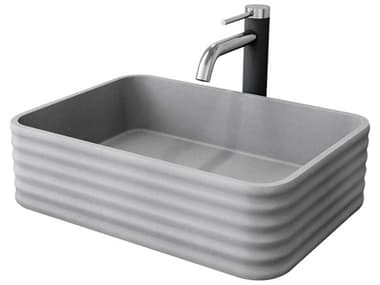 Vigo Cadman Rectangular Fluted Bathroom Vessel Sink with Lexington Faucet and Pop-Up Drain VIVGT2104